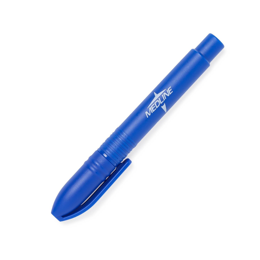 A Medline Nonsterile Mini Skin Marker with a pocket clip is displayed on a white background.