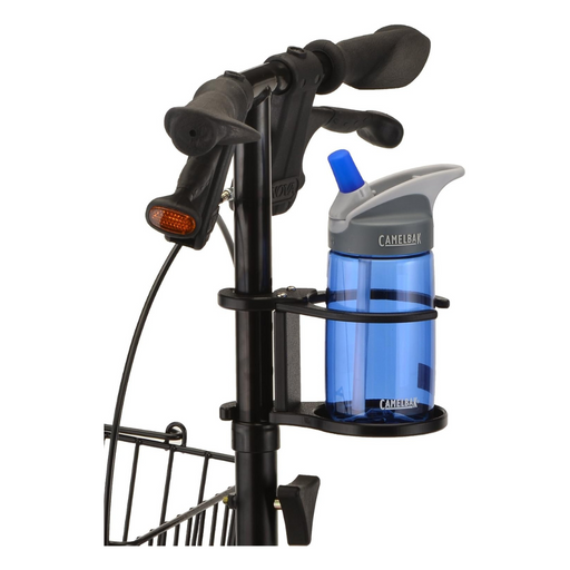 Nova Medical Cup Holder shown on the side of the walker