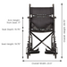 Dimensions of Nova Medical Steel Transport Chair - 19" with Swing Away Footrests