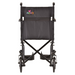 Nova Medical Steel Transport Chair - 19" with Swing Away Footrests Black 319BK