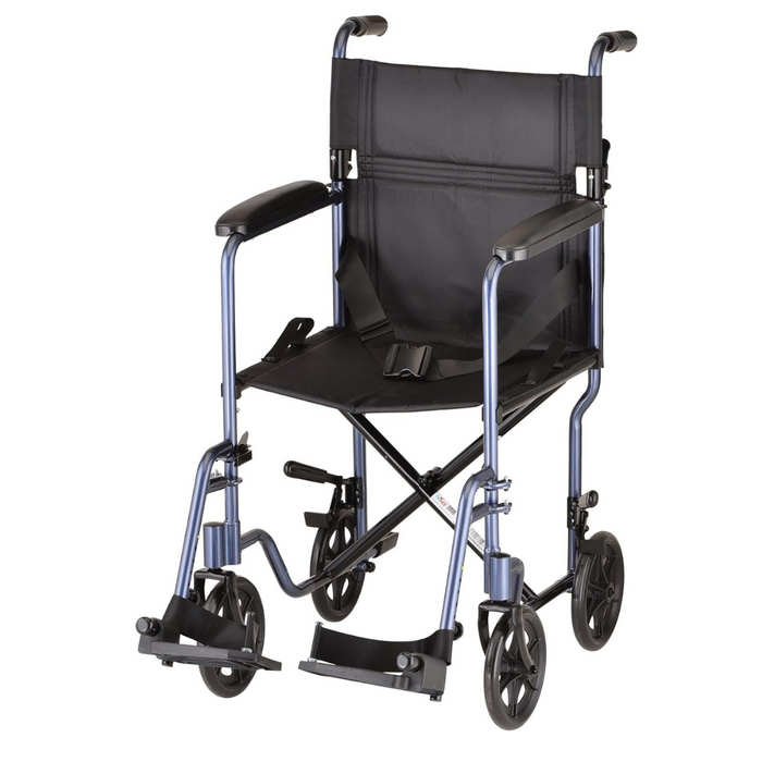 Nova Medical Lightweight Aluminum Transport Chair 329B Blue