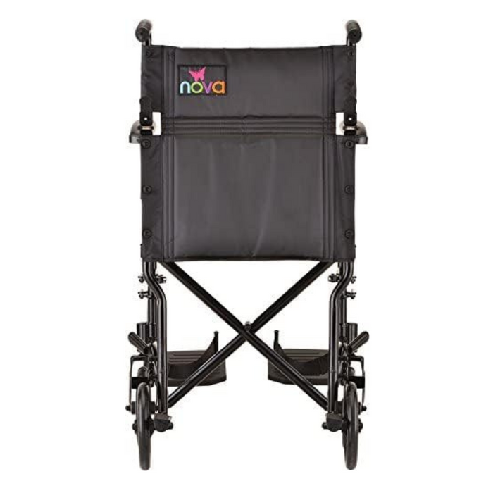 Nova Medical Lightweight Aluminum Transport Chair 329BK Black