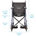 Nova Medical Lightweight Aluminum Transport Chair 329 dimensions