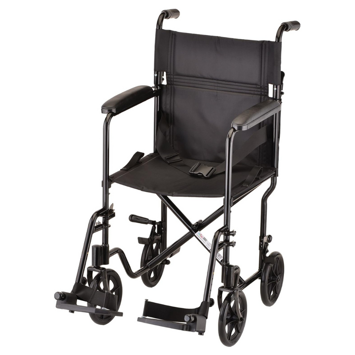 Nova Medical Lightweight Aluminum Transport Chair 329BK Black