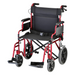 Nova Medical HD Bariatric Transport Chair with 12" Wheels & Extra Wide Seat Red 332R