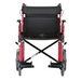 Nova Medical HD Bariatric Transport Chair with 12" Wheels & Extra Wide Seat Red 332R