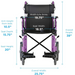 Dimensions of Nova Medical Lightweight Transport Chair with Locking Hand Brakes an XL Wheels Purple 352P