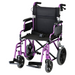 Nova Medical Lightweight Transport Chair with Locking Hand Brakes an XL Wheels Purple 352P