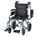 Nova Medical Lightweight Transport Chair with Locking Hand Brakes an XL Wheels Blue 352B