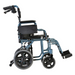 Nova Medical Lightweight Transport Chair with Locking Hand Brakes an XL Wheels Blue 352B