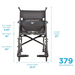 Nova Medical Ultra Lightweight Folding Transport Chair 