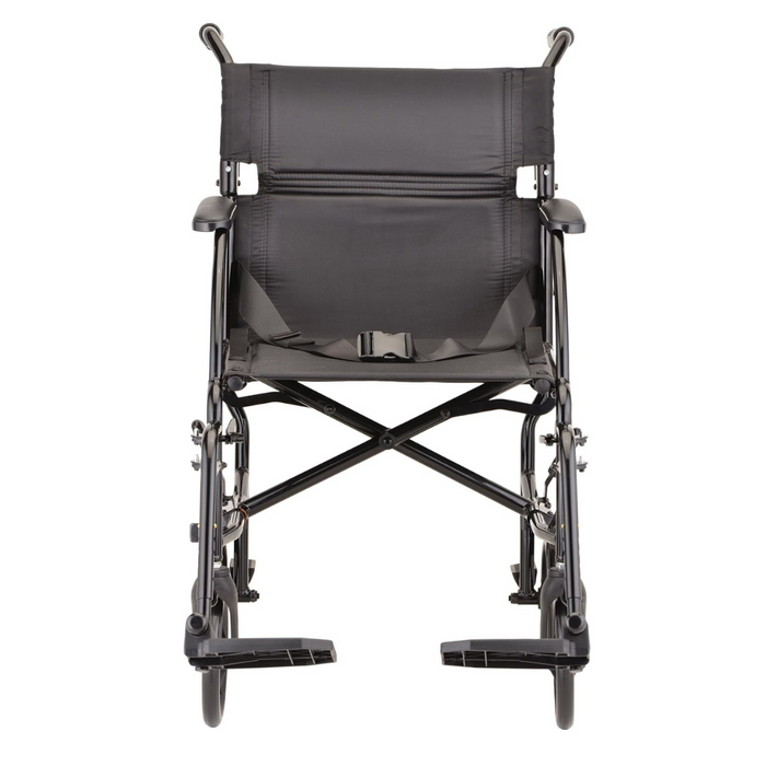 Nova Medical Ultra Lightweight Folding Transport Chair 379BL Black