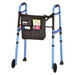 Nova Medical Folding Walker Bundle with 5" Wheels, Walker Skis & Mobility Bag