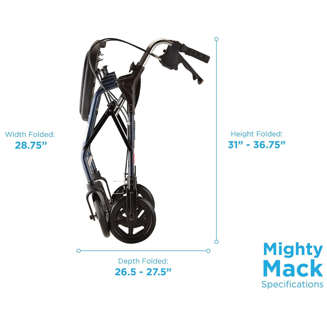 Nova Mighty Mack Heavy Duty Bariatric Rollator - 500 lb Weight Nova Mighty Mack Heavy Duty Bariatric Rollator - 500 lb Weight