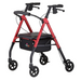 The Nova Medical Star 6 OS Rollator Walker is a lightweight and foldable walker, suitable for users between 5'1" and 6'2". It features NOVA's patented locking hand brakes, a padded seat with storage, and four wheels with ergonomic grips. Its sturdy frame and Quick-Fit adjustable design provide comfort, while the lifetime warranty ensures peace of mind.