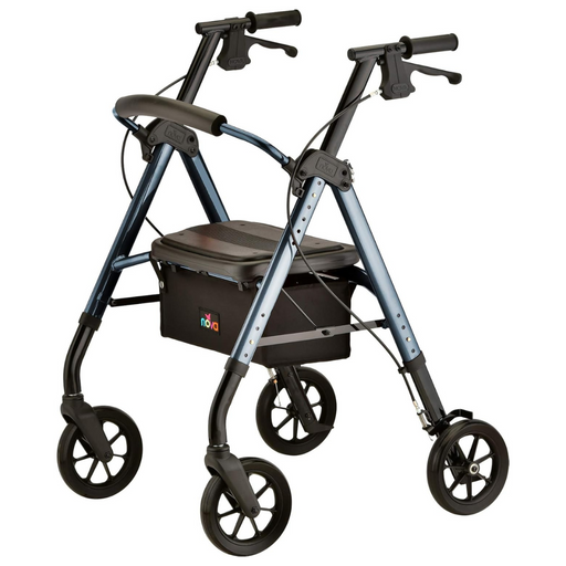 Nova Medical Star DX Heavy Duty Bariatric Rollator Walker with Extra Wide Seat Blue 4263BL