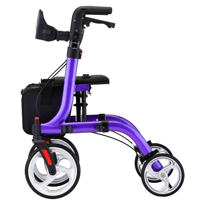 Nova Medical Express All-Terrain Rollator - Large 10” & 8” Wheels Purple 4328PL