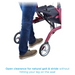 Nova Medical Phoenix Rise UP Rollator - Upright Walker with Padded Forearm Support 