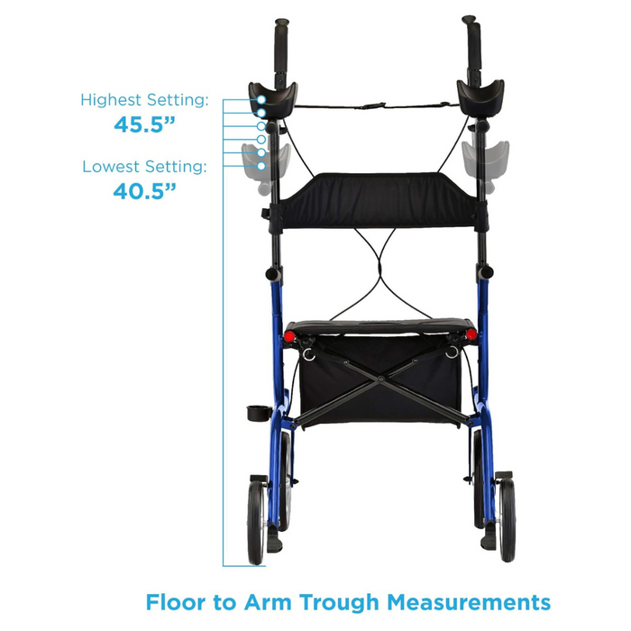 Nova Medical Phoenix Rise UP Rollator - Upright Walker with Padded Forearm Support 