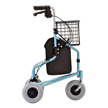 Nova Medical Traveler 3 Wheel Rollator Walker 4900DB Sky Blue