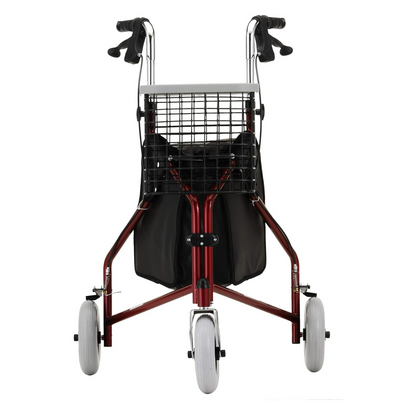 Nova Medical Traveler 3 Wheel Rollator Walker 4900RD Red