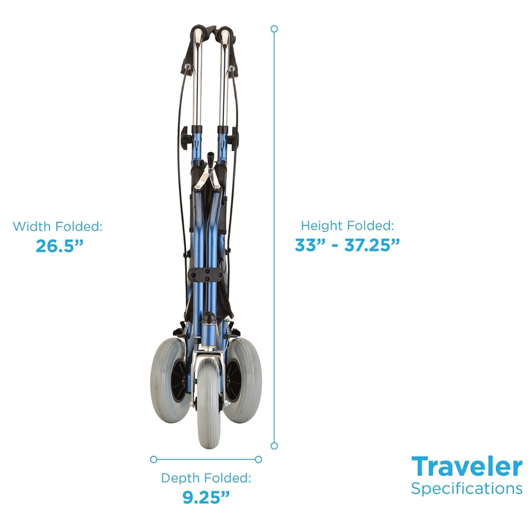 Nova Medical Traveler 3 Wheel Rollator Walker 4900