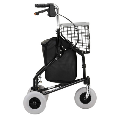 Nova Medical Traveler 3 Wheel Rollator Walker 4900BK Black