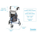 Nova Medical Traveler 3 Wheel Rollator Walker 4900