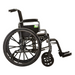 The Nova Medical Lightweight Portable Wheelchair features flip-back arms, adjustable footrests, large rear wheels, smaller front wheels, and a cushioned seat and backrest. It has a foldable design for easy transport, sturdy frame with push handle, and a logo on the backrest.