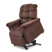 The Golden Tech PR510 MaxiComfort Cloud Recliner provides plush, cushioned back and armrests on a black metal base in brown. It features Zero Gravity+ (ZG+) positioning for ultimate ease and comfort, with partial upright reclining for relaxation, and lift assist in extra wide size.