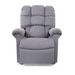 The Golden Tech PR510 MaxiComfort Cloud Recliner with Lift Assist in extra-wide size offers ultimate relaxation with its soft, cushioned padding and features like Zero Gravity+ positioning and Full Body Heat Wave Technology, all wrapped in cozy textured fabric against a plain white background.