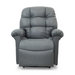 The Golden Tech PR515 Cloud Recliner With Lift Assist, ZG+, and Twilight in small/medium features a plush, tufted backrest and padded armrests. Ideal for living room relaxation with its Zero Gravity+ option.