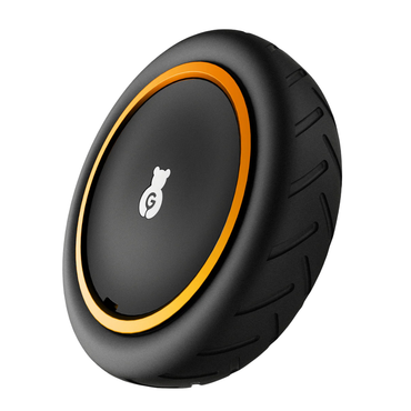 Paiseec Electric Wheelchair Parts & Accessories: a black, circular piece with a textured tire-like edge, gold ring, and bear-head "G" logo—ideal for upgrading your W3 Tires.