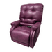 A purple Journey Perfect Sleep Recliner & Lift Chair with padded armrests and a tufted backrest. It features a powered recliner mechanism with a side control panel, providing therapeutic heat and massage for ultimate relaxation.