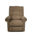 The Journey Perfect Sleep Recliner & Lift Chair with Heat features a plush brown design, high backrest, and wide cushioned armrests with a powered recliner mechanism for ultimate comfort against a plain white background, promising the epitome of relaxation.