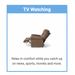 Image of a brown Journey Perfect Sleep Recliner & Lift Chair with Heat, featuring an extended footrest on a white background. The label reads Perfect Sleep Chair, with text below saying, Relax in comfort with therapeutic heat while you catch up on news, sports, movies, and more.