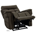 The Pride VivaLift Ultra PLR4955 Recliner with Lift Assist, Heat, and Massage is shown in a partially reclined position with extended footrest, featuring cushioned armrests, tufted backrest, and visible black metal reclining mechanism.