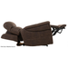The Pride Mobility VivaLift! Radiance Recliner with Lift Assist & Heat is shown fully reclined with a tilted backrest, extended footrest, padded cushions, textured fabric upholstery, and infinite positioning for customized comfort.