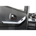 Close-up of the Green Transporter Q Express Fully Enclosed Scooter’s interior door, showing its chrome handle, silver accent, window control button, and slightly open door. Its 60V 1200W motor powers vehicles with fully enclosed cabins like this.