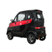 The Green Transporter Q Express Fully Enclosed Scooter is a compact, black and red two-door microcar with small wheels, a modern rounded design, fully enclosed cabin, and 60V 1200W motor, shown on a white background.
