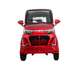 Front view of the Green Transporter Q Express Fully Enclosed Scooter, a compact, bright red electric vehicle with a 60V 1200W motor and modern design, fully enclosed cabin, isolated on a white background.