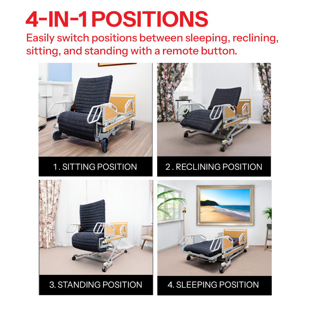 ReNuCare Standing 4-Position Adjustable Electric Bed