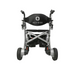 The Reyhee Superlite 3-in-1 Electric Foldable Wheelchair features large rear wheels, small front ones, a lightweight travel-friendly design. It has a metallic frame with support bars, black seat and backrest with a silver REYHEE logo, and grip handles at the top.