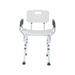 Rhythm Premium Shower Chair with Back and Padded Arms white