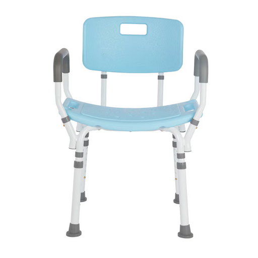 Rhythm Premium Shower Chair with Back and Padded Arms Blue B4350