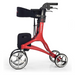 Rhythym Crescendo Folding Rollator - Euro Style - Lightweight Red side view