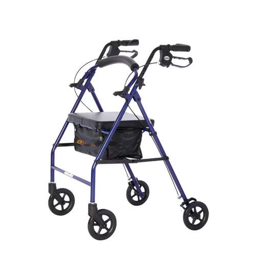 Rhythm Royal Steel 4-Wheel Folding Rollator Blueberry