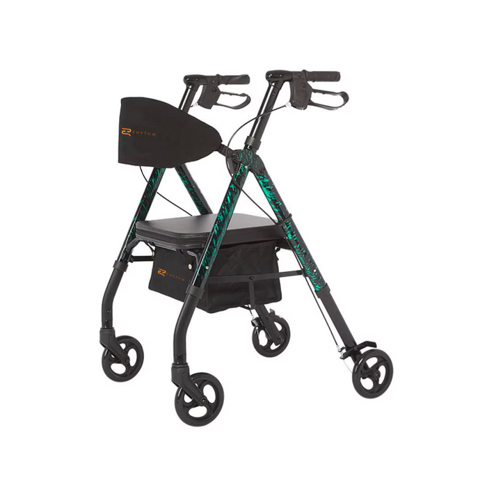Rhythm Royal Universal Aluminum 4-Wheel Rollator - Open Box