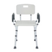 Rhythm Premium Shower Bench/Chair with Removable Padded Arms White