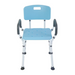 Rhythm Premium Shower Bench/Chair with Removable Padded Arms Blue